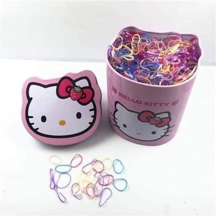 Hộp chun dây buộc tóc HELLO KITTY dễ thương cho bé