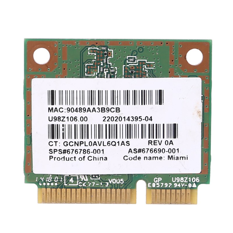 Thẻ Không Dây Ar9462 Ar5B22 Half Mini Pcie 300m Bluetooth 4.0 Sps 676786-001 For 2170p 4340s 4445s 4446s 4540s