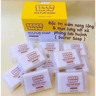 Xà Bông lưu huỳnh CareCella Ecoer Snow Sulfur Soap 110g - GCoop