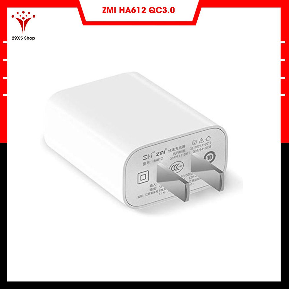 [người bán địa phương] Củ sạc nhanh 18W Xiaomi Zmi HA612 QC3.0 - Hỗ trợ tất cả các dòng máy Samsung, Iphone, Xiaomi, Opp