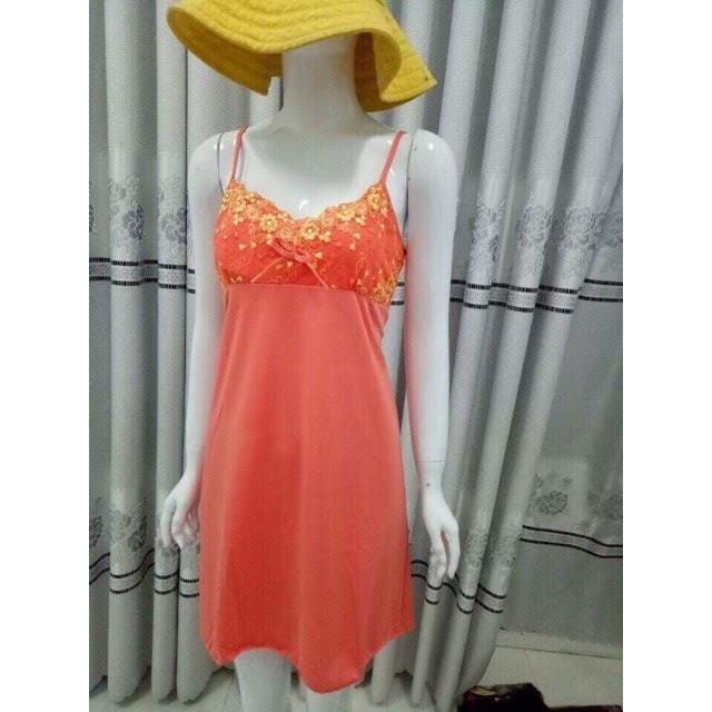 ĐẦM NGỦ THUN LẠNH HAI DÂY PHỐI REN CUP NGỰC SEXY Size từ 40kg - 75kg | BigBuy360 - bigbuy360.vn