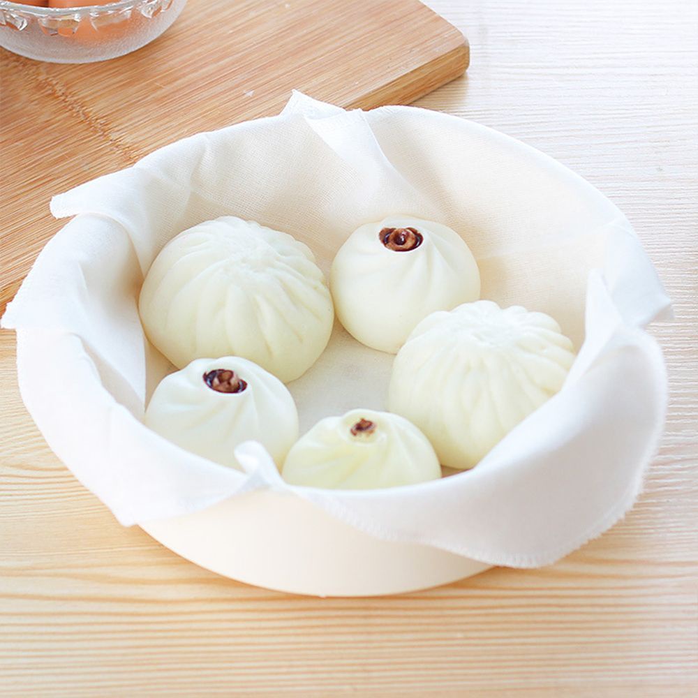 Set 3 khăn vải cotton xô 32*32 Cm làm bánh ngọt/sủi cảo/bánh bao hấp chống dính sáng tạo thiết thực cho nhà bếp tại gia