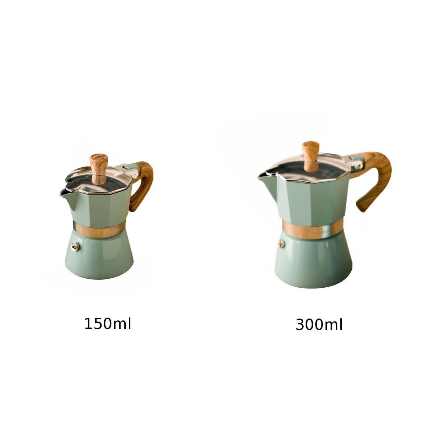 Bình Pha Cà Phê Trên Bếp Moka Espresso Của Ý Chất Liệu Nhôm  150 / 300ml