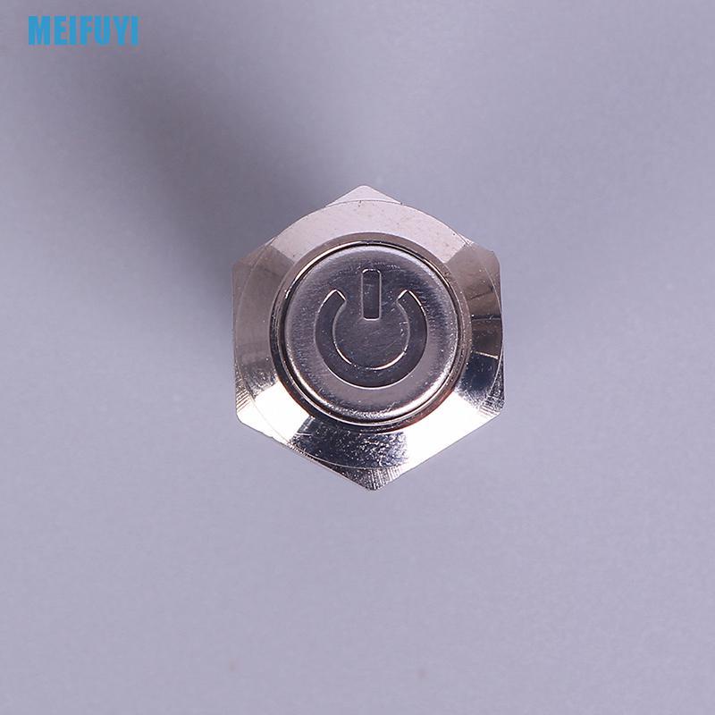 Công tắc nguồn đèn LED 12mm 12V màu đen bằng kim loại chống thấm nước