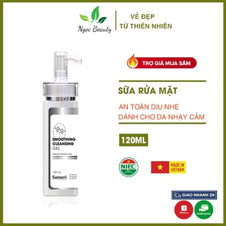 Sữa rửa mặt Sameri 120ml nắp nhấn, an toàn dịu nhẹ, dành cho da nhạy cảm - Ngọc Beauty