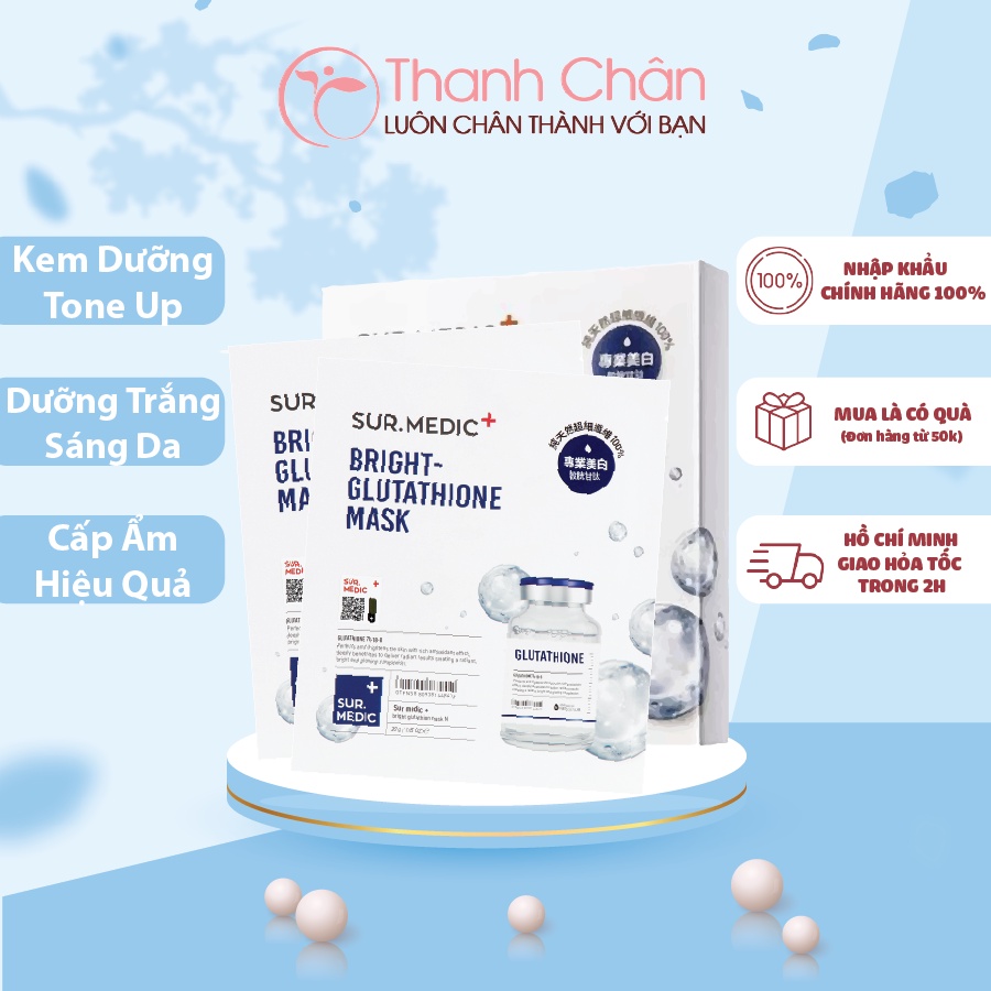 Mặt Nạ Dưỡng Trắng SURMEDIC Bright Glutathione Mask 30g