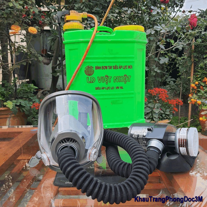 Mặt Nạ Phòng Độc Có Máy Bơm Khí Tươi Dễ Thở,Dụng Cụ Phun Thuốc Trừ Sâu