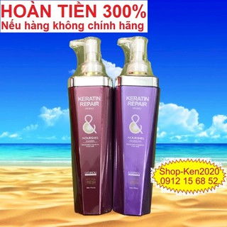 Cặp dầu gội xả Keratin Repair Minimo 750ml x2