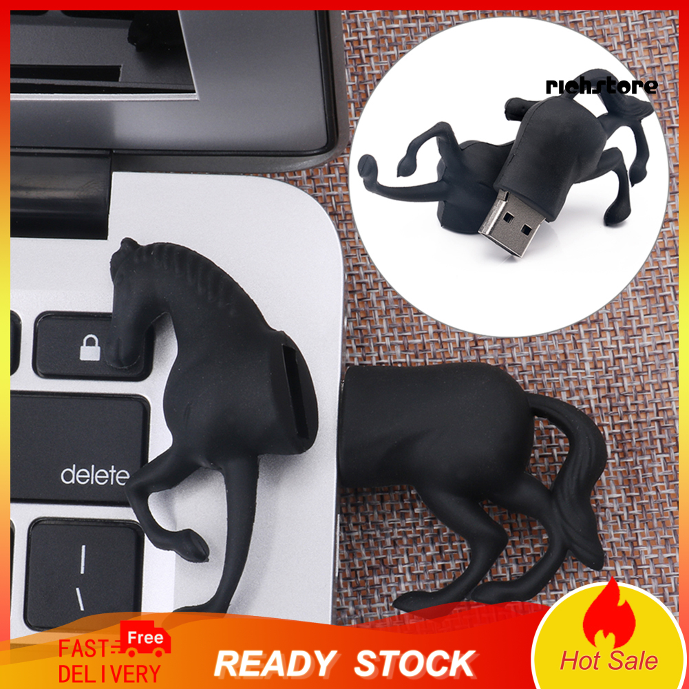 Usb Hình Chú Ngựa Đen Xwbccx 512mb / 1g / 2g / 4g / 8g / 16g / 32g / 64g