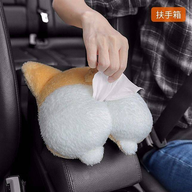 Hộp đựng khăn giấy hình động vật dễ thương gắn trang trí ghế xe hơi