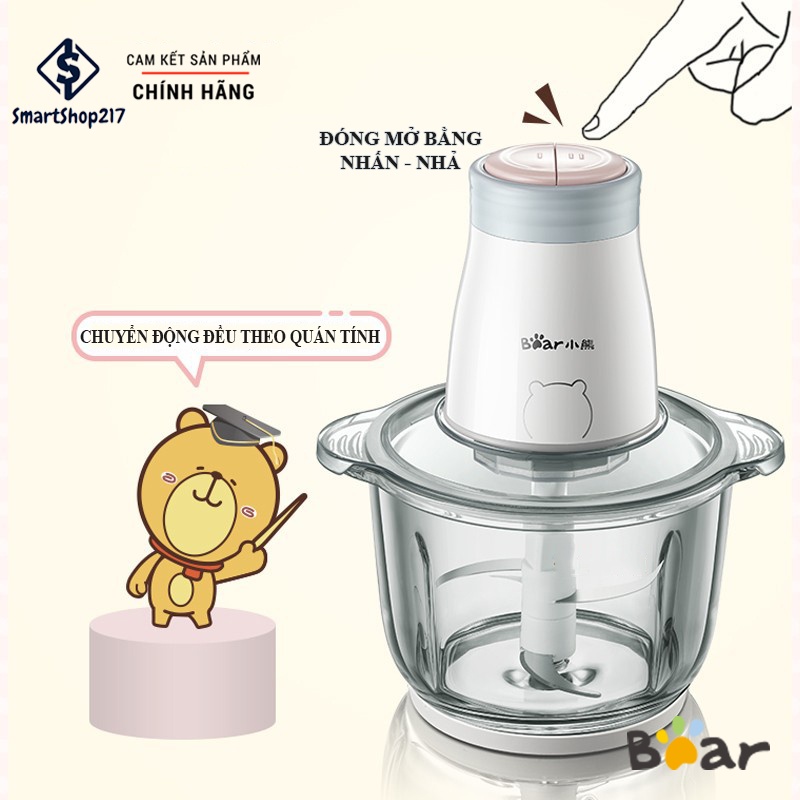 [Hàng Có Sẵn] Máy Xay Thịt Bear Cối Thủy Tinh - Chính Hãng Bảo Hành 12 Tháng