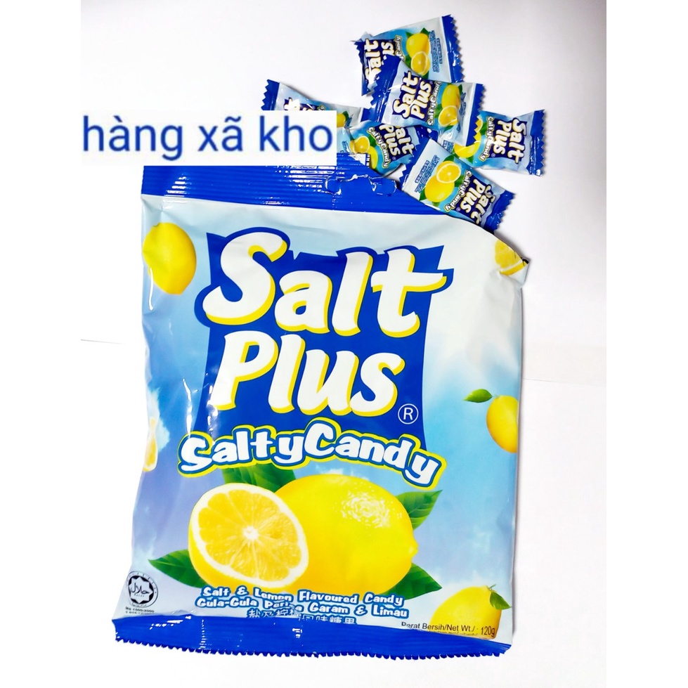 Kẹo chanh muối salt plus malaysia 120 gr gói , hsd : 5/5/2024