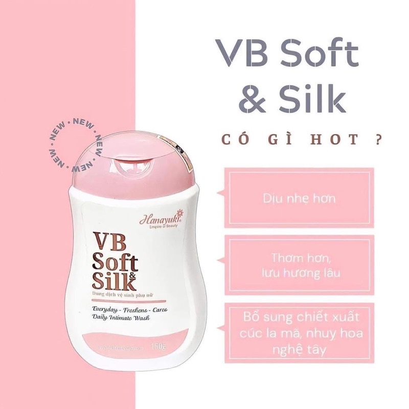 Dung dịch vệ sinh phụ nữ Hana Soft Silk, vệ sinh phụ nữ hana chuẩn chính hãng