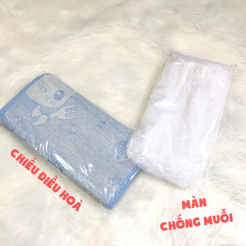 FREE SHIP !!! Xe đẩy gấp gọn 2 chiều 3 tư thế 9BABY màu đen - Tặng kèm chiếu điều hoà + màn chống muỗi