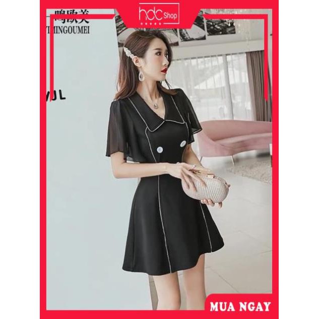 Đầm bigsize công sở - 🍒Đầm xoè tay voan Bigsize 60-85 ký