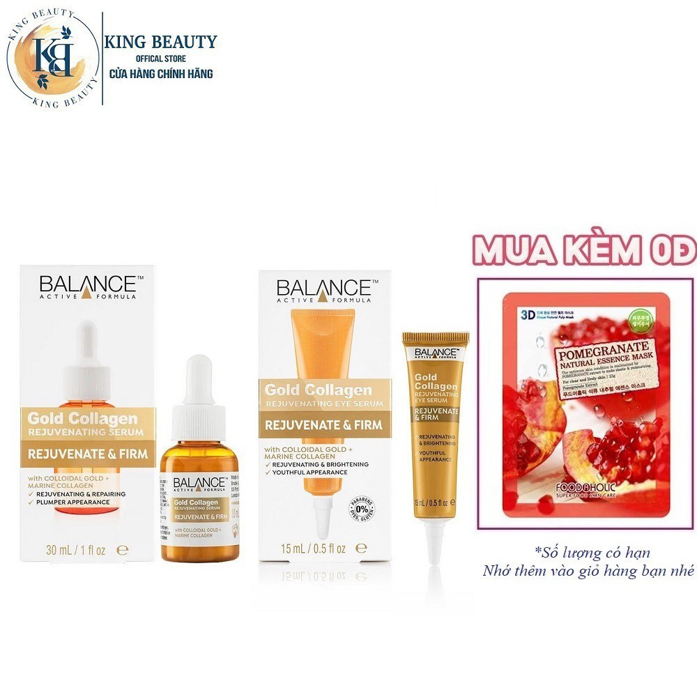 Combo Serum Dưỡng Da + Kem Dưỡng Mắt Chống Lão Hóa Balance Gold Balance