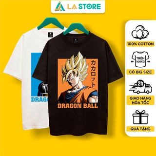 Áo Thun Unisex Cotton Dragon Ball 3 Mẫu Form Rộng Tay Lỡ Nam Nữ Có Big Size | LẠ STORE