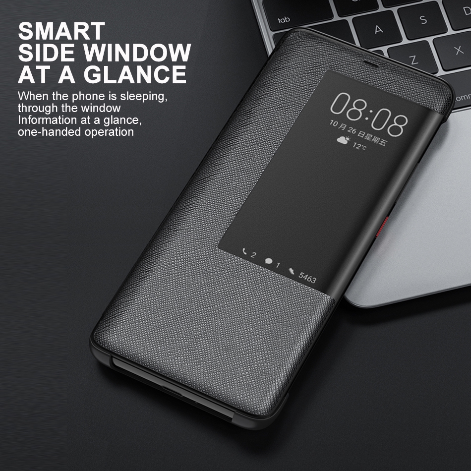 Ốp Điện Thoại Da PU Nắp Lật Cảm Ứng Thông Minh Cho Huawei Mate 20 30 40 Pro 20X 10 Pro