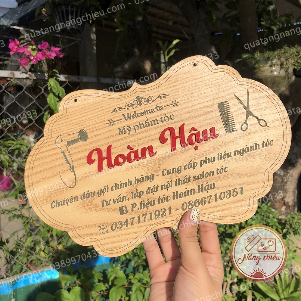 Bảng hiệu gỗ tên shop phong cách vintage thiết kế theo yêu cầu - Trang trí cửa hàng đẹp