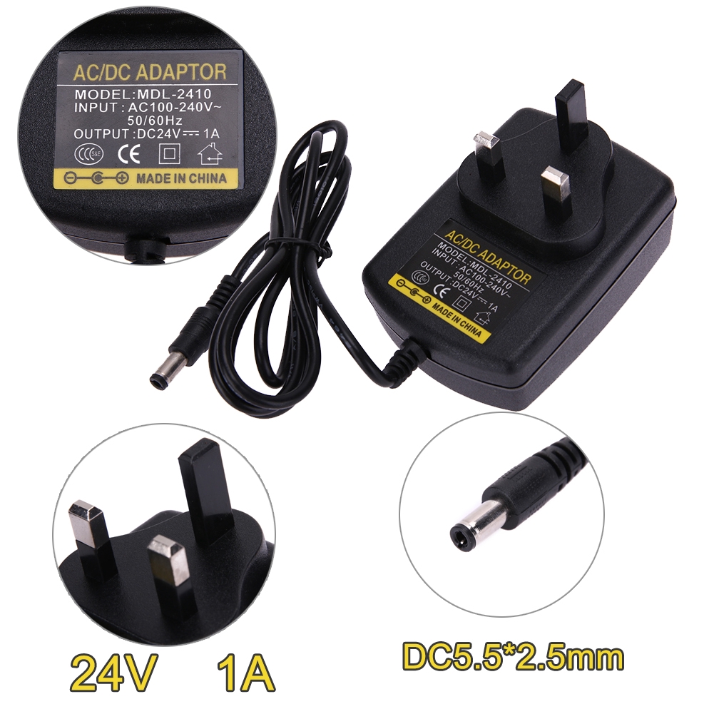 Adapter nguồn Dc24V 1a Ac 100v-240v sang Dc 24v 5.5x