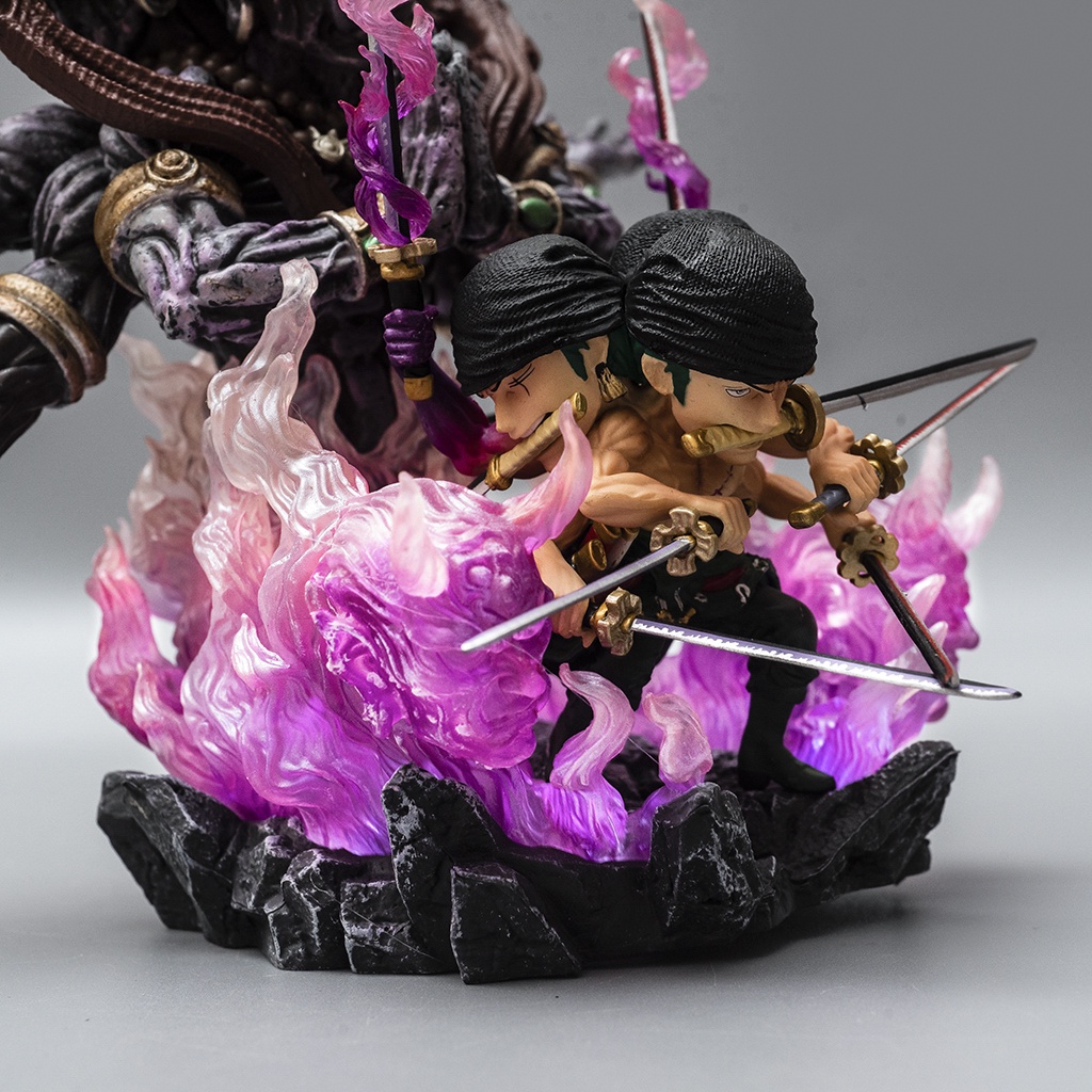 Mô hình One Piece Zoro Asura Tam Long Kiếm có Led cao 22cm ZR10 - Mô hình Zoro Tam Kiếm One Piece Haki Shop