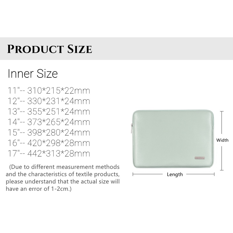 Túi Xách Da PU Chống Sốc Chống Trầy Chống Thấm Nước Màu Trơn Kích Thước 11-17 inches Cho Macbook
