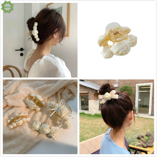 Kẹp Tóc Hình Hoa Hồng Màu Sắc Ngọt Ngào Phong Cách Hàn Quốc