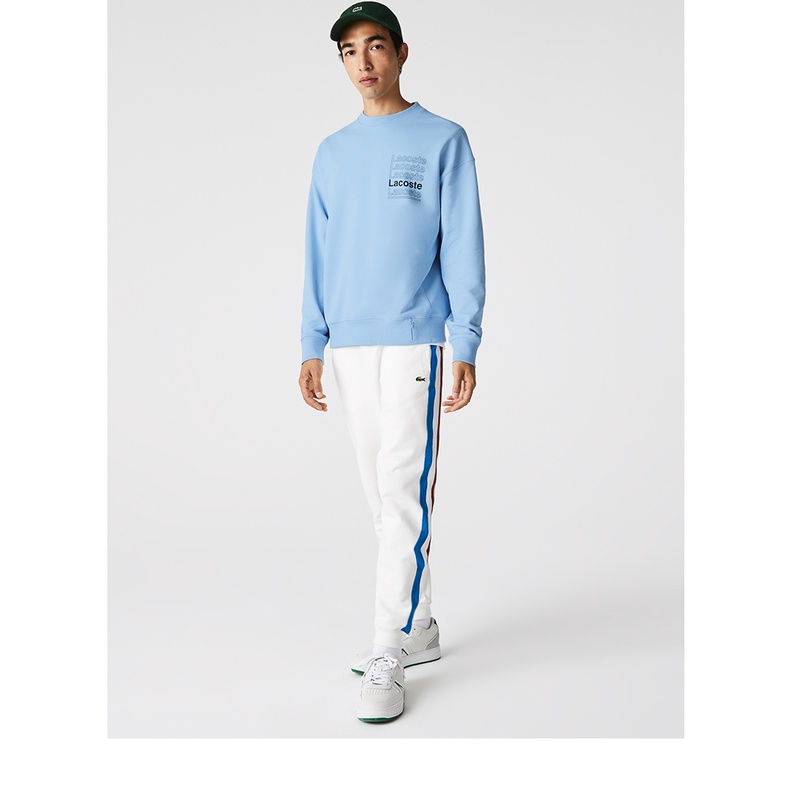 Áo Khoác Sweater Lacoste Cổ Tròn In Họa Tiết Cá Tính Cho Nam | Sh7294