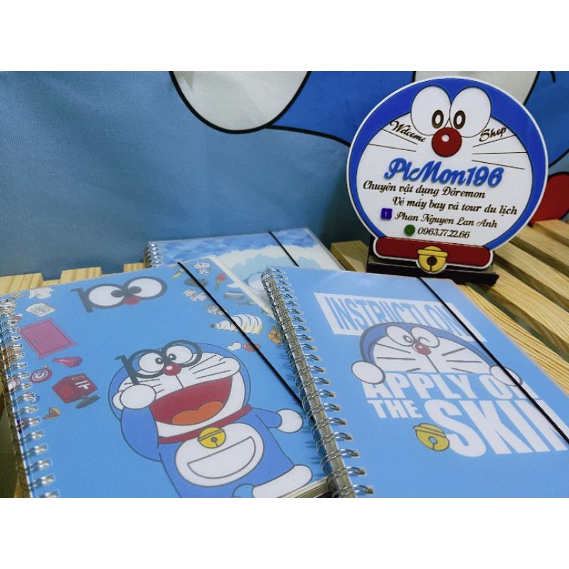 Sổ tay khổ A5 Doraemon Doreamon Tặng Kèm Bút Nước Doraemon