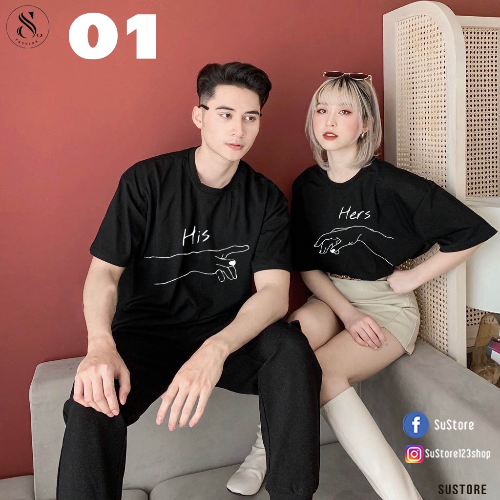 Áo thun cặp đôi unisex Hàn Quốc - full size hàng thiết kế duy nhất tại shop SuStore