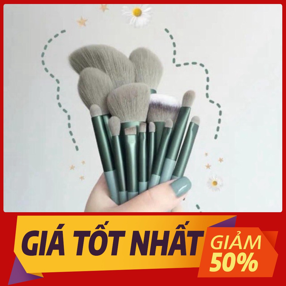 [Sale toàn shop] Bộ cọ trang điểm xanh 13 chi tiết