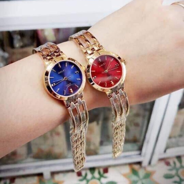 Đồng Hồ Nữ Halei Chính Hãng Cty kính Sapphire chống trầy