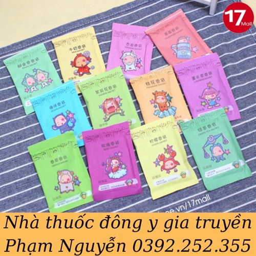 Túi thơm mini 12 cung hoàng đạo - Túi thơm để tủ quần áo/ giày dép/ balo 🛒17Mall