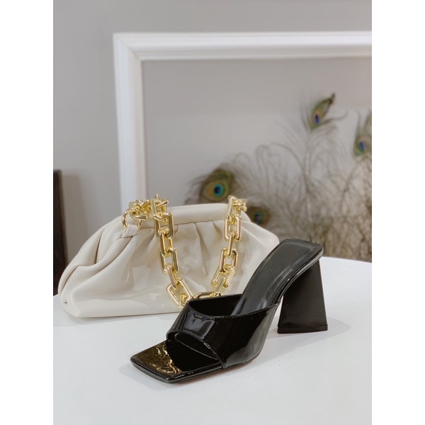 ❄️NEW HOT 2022❄️ Guốc da gót tam giác 9cm