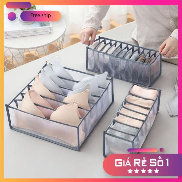 Sét 3 Hộp Đựng Đồ Lót, Đồ Trẻ Em, Tất Quần Áo Ngủ Đa Năng