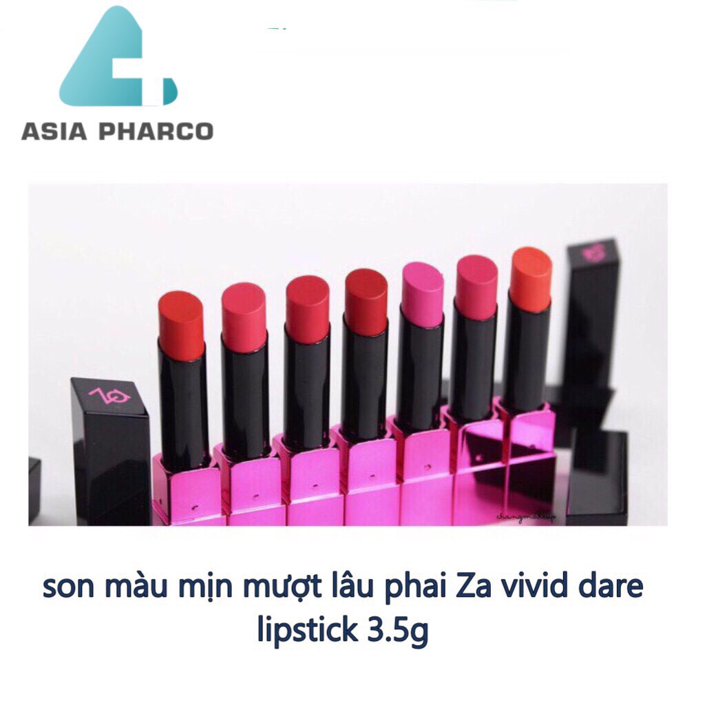 Son màu mịn mượt lâu phai Za Vivid Dare Lipstick 3.5g