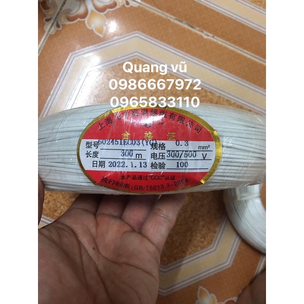 dây điện chịu nhiệt ,chống cháy bọc amiang 1x0,3mm giá bán /1m