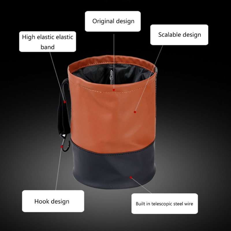 Rox Thùng Rác Da Chống Thấm Nước Có Thể Gấp Gọn Tiện Dụng Cho Xe Hơi