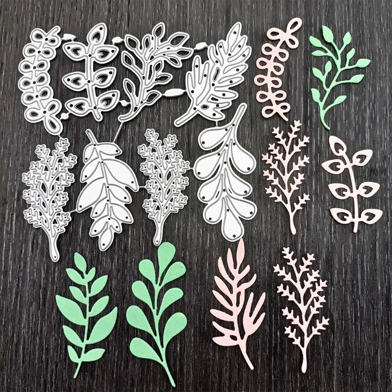 Khuôn Cắt Giấy Kim Loại Hình Cành Lá Xinh Xắn