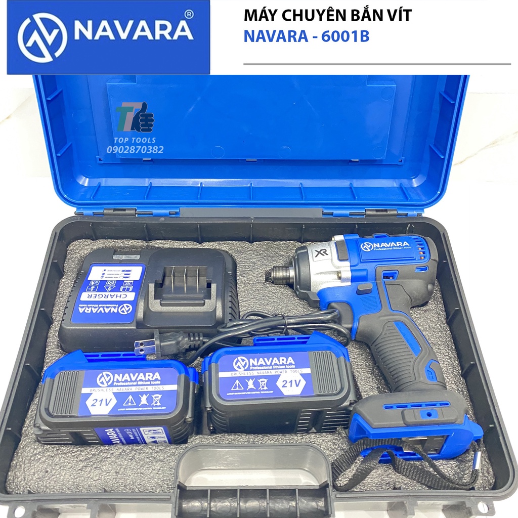 Máy Bắn Vít , Máy bắn vít Navara 6001B, Động cơ không chổi than, Pin 10 Cell 20v