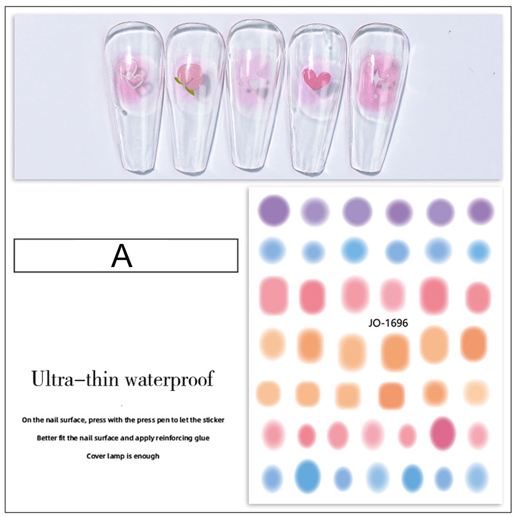 Sticker Dán Móng Tạo Hiệu Ứng 3D Lãng Mạn Siêu Mỏng