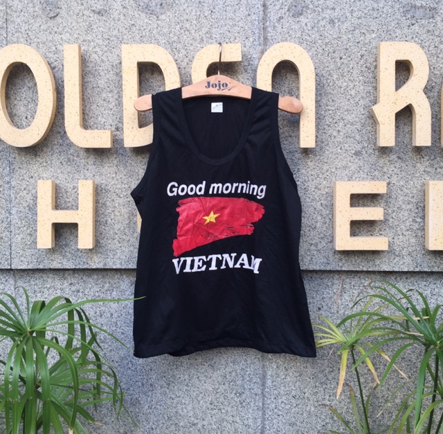 Áo Thun Nam Sát Nách Du Lịch In Logo Good Morning Vietnam - Lucky Girl shop