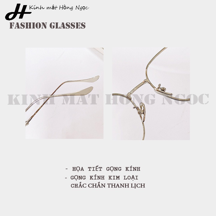 Kính đổi màu nam/nữ, mắt kính chống ánh sáng xanh, gọng kính kim loại, mắt kính đổi màu xám khi ra nắng