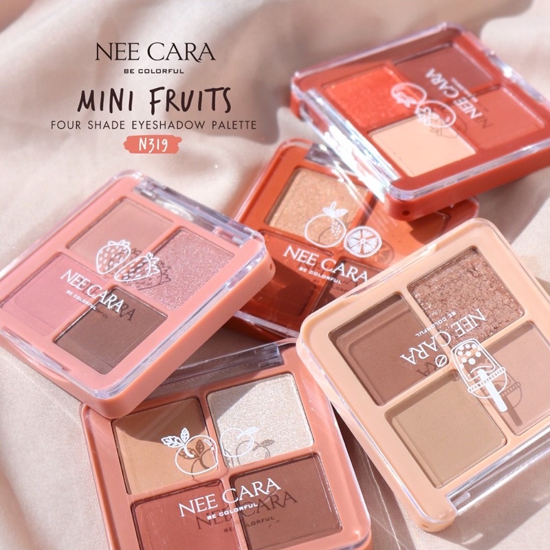 [5 Màu hot trend] Bảng màu mắt 4ô Nee Cara Mini Fruit N319