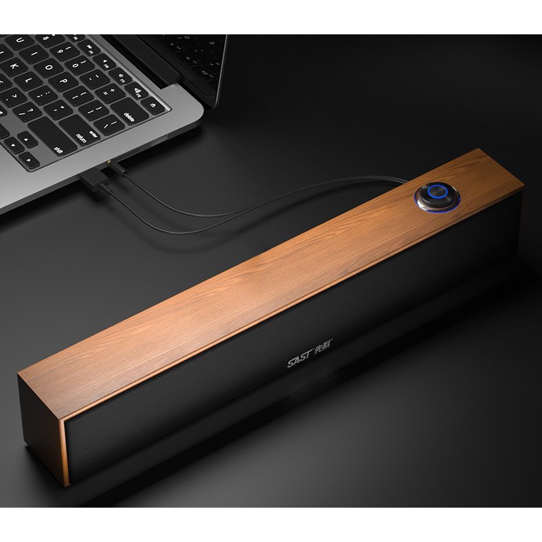 Loa bluetooth Vân gỗ sang trọng Soundbar XIANKE S11 không dây cho máy tính để bàn/Điện thoại phong cách hiện đại