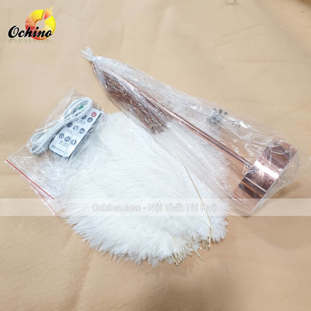 Đèn Lông Vũ, Đèn Ngủ Lông Vũ Để Bàn ( Có điểu Khiển từ xa và Hẹn giờ)