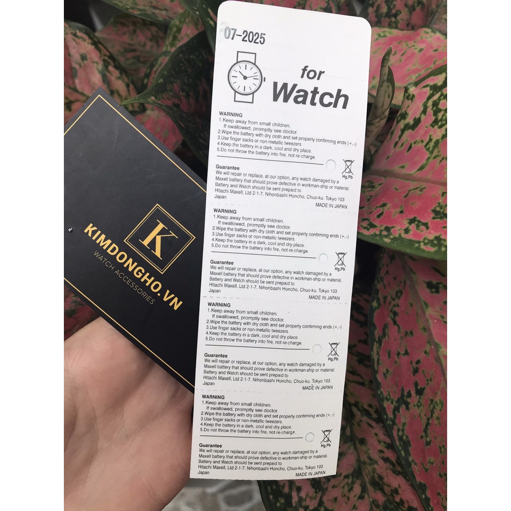 Vỉ 5 Viên Maxell SR626SW - SR626 - 626 - 377 - LR626 - AG4 Pin Đồng Hồ Đeo Tay Nhật