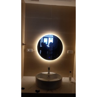 Gương trang trí tròn đèn hậu led decor D60