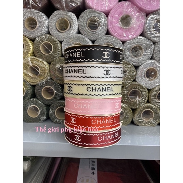 Ruy băng chữ Chanel 2.5cm dài 45m (ship từ 5 món)