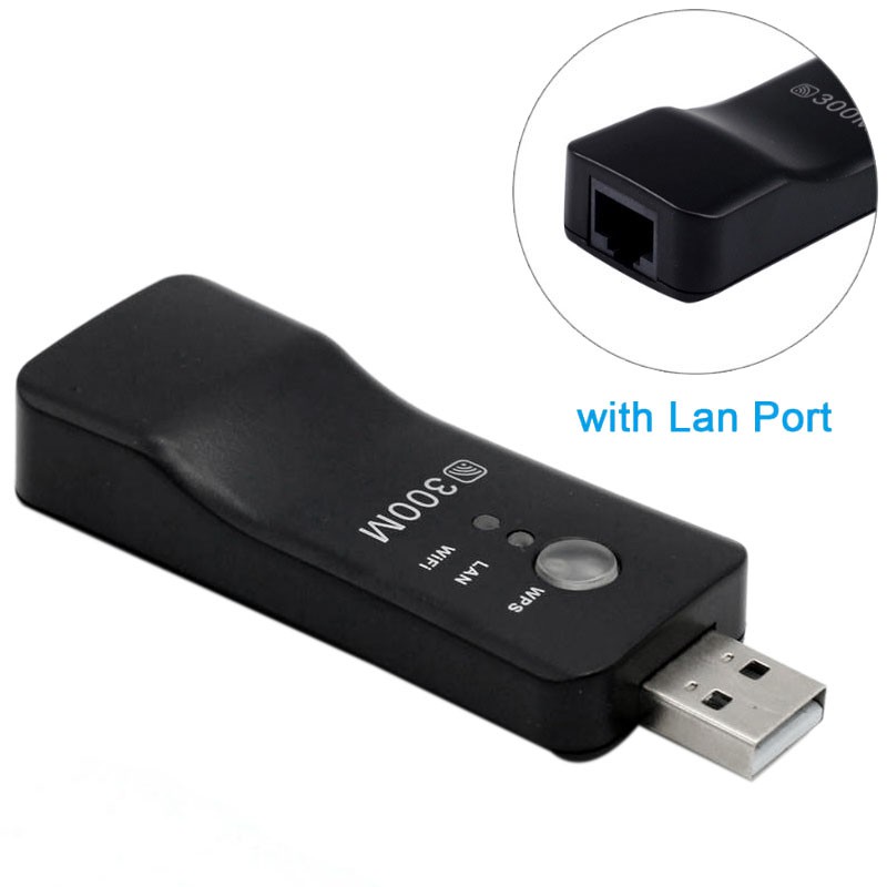 Usb Thu Phát Tín Hiệu Wifi Chuẩn Rj45 Wps 300mbps Cho Tv Thông Minh Samsung Lg Sony Smart Tv